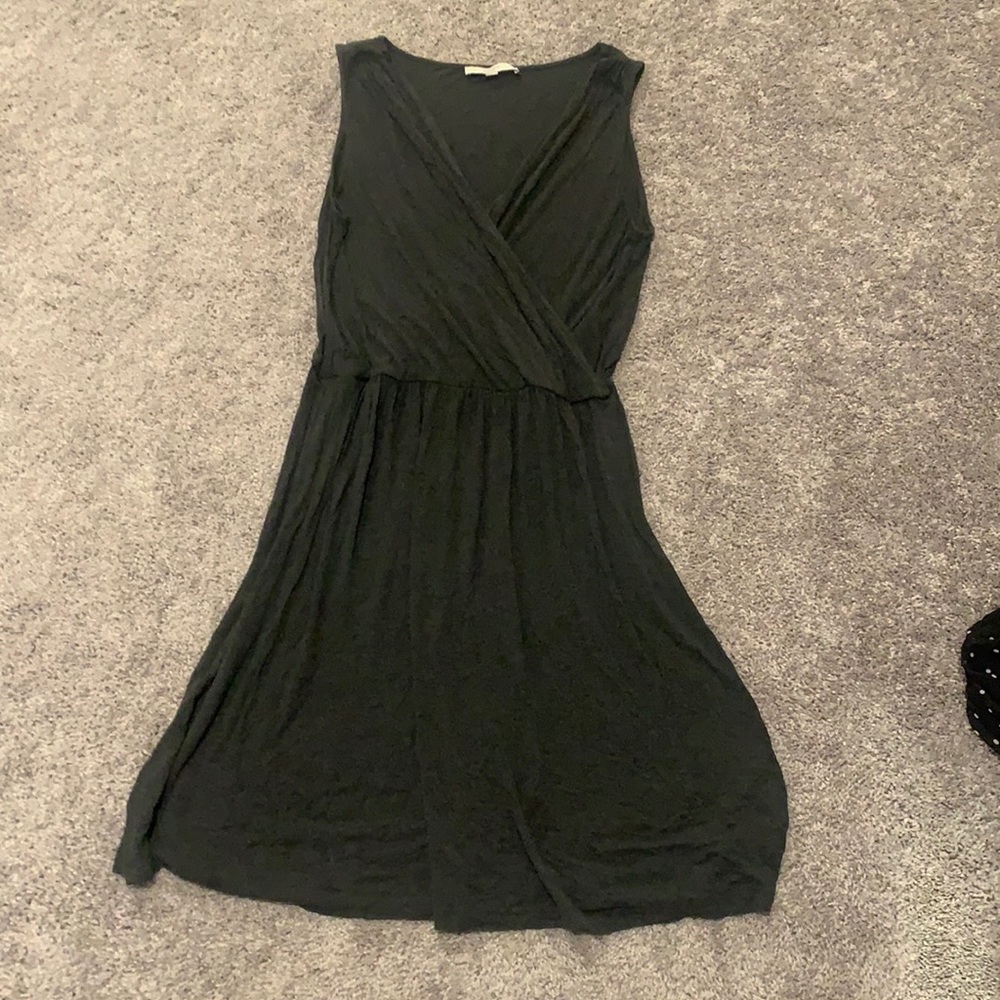 LOFT Gray Grecian Business Casual Dress